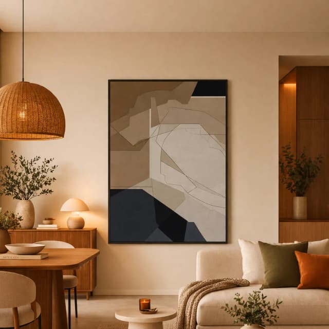 Quadro Decorativo Abstrato - Ensaio 001