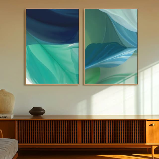 Kit Quadros Decorativos Abstratos - Two Perspectives