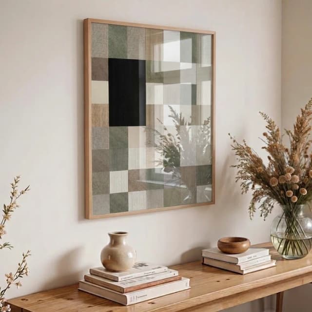 Quadro Decorativo Geométrico - Textura em Harmonia