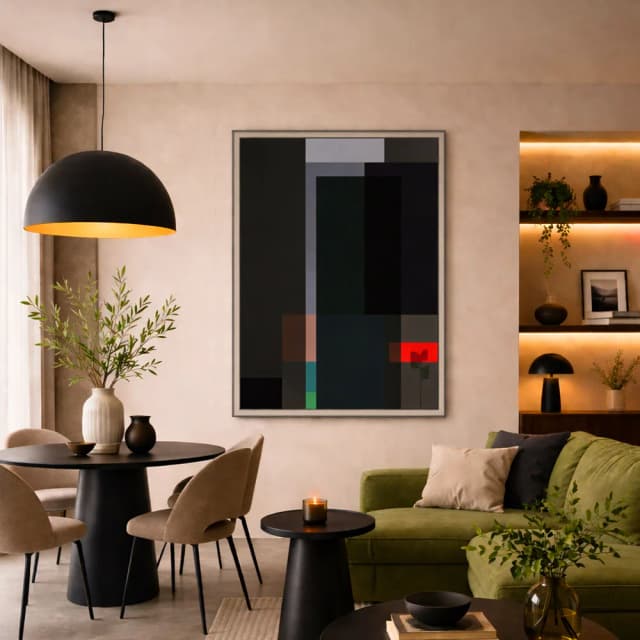 Quadro Decorativo Geométrico - Verticalização 001